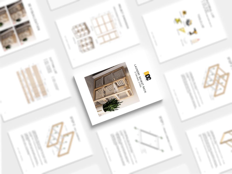 Laundry Holder Rack Plan | DIY Digital Plans Laundry Organizer Basket ...