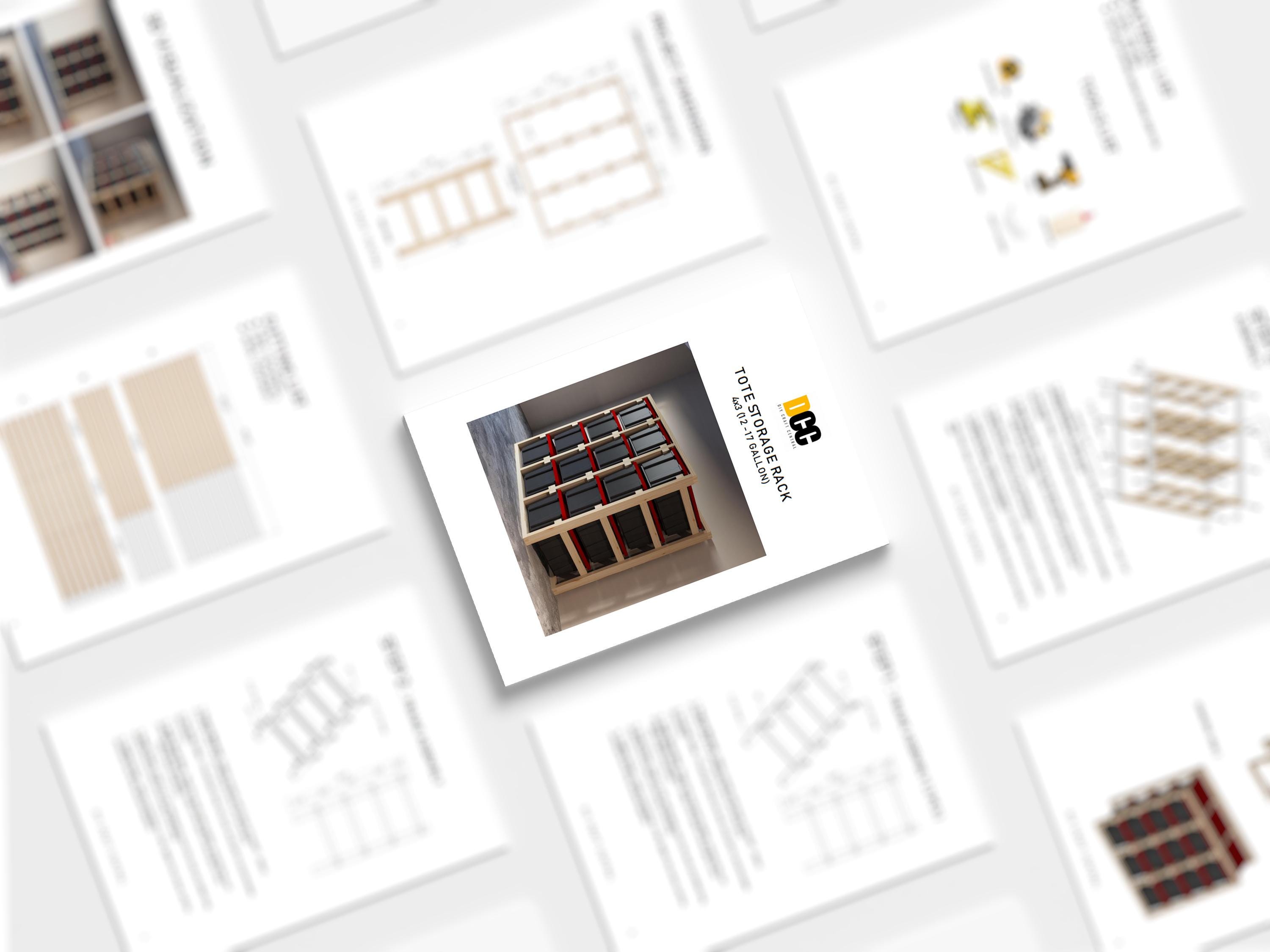 Bin Storage Rack 4x3 Digital Download | 12 Slots Storage 17 Gallon Diy ...