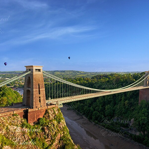 Impressive photographs of 3 bridges from different countries, suspension bridge in England, cable-stayed bridges in the USA, and old bridge in Spain