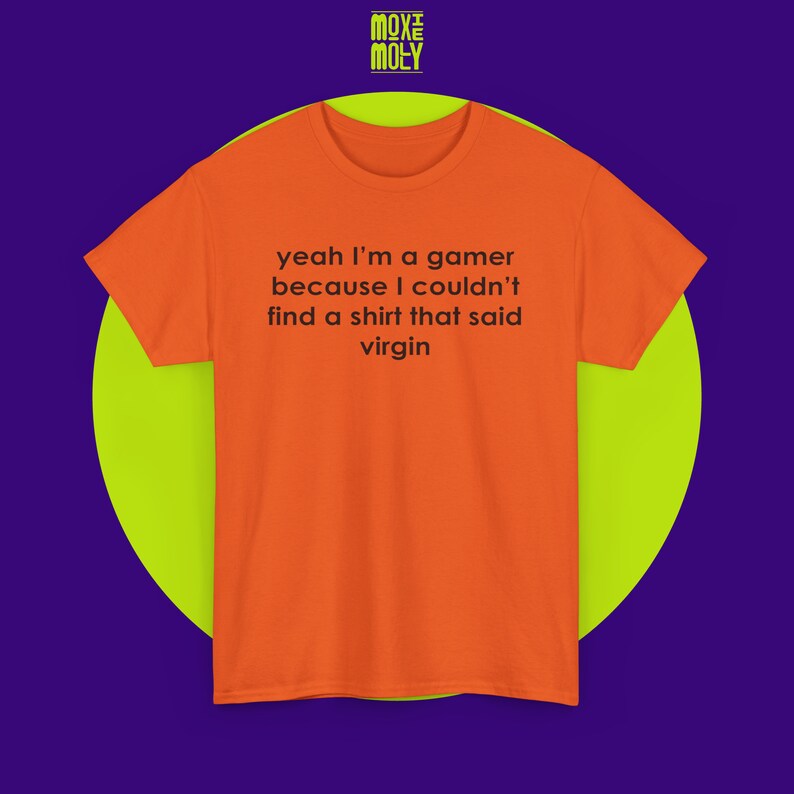 I'm Gamer Shirt, Gamer Gift, Virgin Shirt, Cool Gift for Gamer, Sarcastic Shirts, Trendy Shirt, Gift for Her, Graphic Shirt image 3