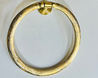 Unlacquered Brass Towel Holder Ring- Handcrafted Towel Ring For Bathroom And Kitchen