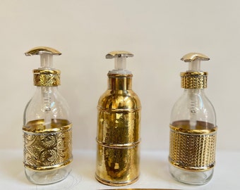 Unlacquered Brass Soap Dispenser - Brass glass Liquid Soap Pump Dispenser