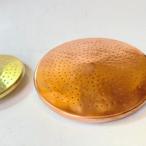 Handcrafted Unlacquered Copper Shower Head - Vintage Inspired Rain Shower Experience | Pure Copper Bathroom Luxury | Patina Finish