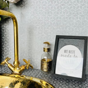 Solid Brass Sink Faucet for bathroom or kitchen Unlacquered Brass tap with Traditional Simple Handles zdjęcie 3