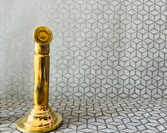 Handmade Unlacquered Brass Side Sprayer: High Pressure Kitchen Faucet