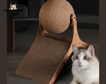 Griffoir interactif pour chat - Jouet en sisal durable pour chats d'intérieur et grincements de griffes - Griffoir pour chats jouant avec leurs griffes