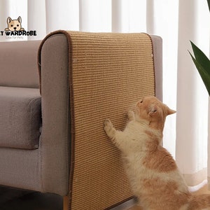 Handcrafted Sisal Cat Scratcher Mat Keep Furniture Safe Versatile and Durable Scratch Pad image 1