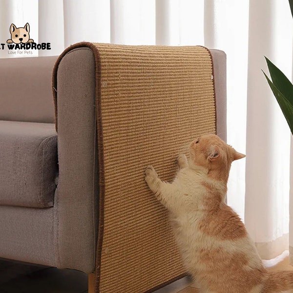 Handcrafted Sisal Cat Scratcher Mat Keep Furniture Safe - Versatile and Durable Scratch Pad