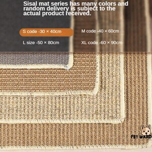 Handcrafted Sisal Cat Scratcher Mat Keep Furniture Safe Versatile and Durable Scratch Pad image 5