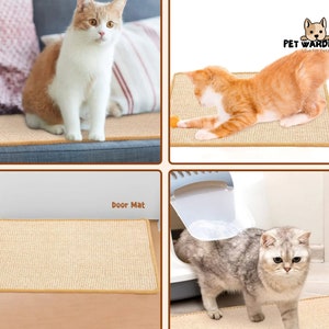 Handcrafted Sisal Cat Scratcher Mat Keep Furniture Safe Versatile and Durable Scratch Pad image 4