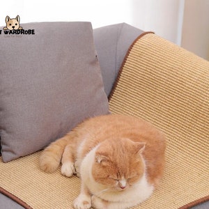 Handcrafted Sisal Cat Scratcher Mat Keep Furniture Safe Versatile and Durable Scratch Pad image 2