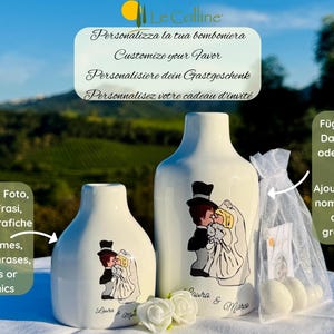 Bomboniera personalizzabile funzionale per matrimoni anniversari oliera bottiglia in ceramica regalo ospiti speciale individuale 100ml 250ml