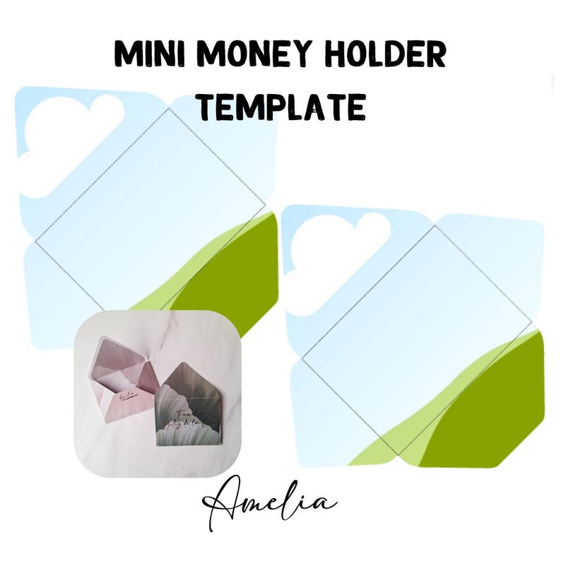 Mini Money Holder Template - Etsy
