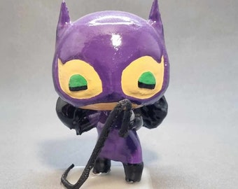 ¡¡Estilo pop!! / Catwoman Classic /Personaje de acción / Héroes / Modelo impreso en 3D y pintado a mano / 10cm