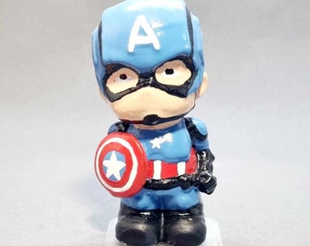 Style pop !! / Captain America /Personnage d'action / Héros / Modèle imprimé 3D et peint à la main / 10 cm