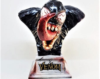 Busto de Venom/Modelo impreso en 3D y pintado a mano/20cm