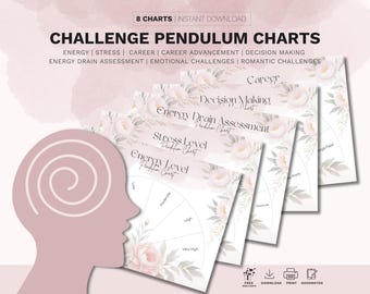 Challenges Pendulum Charts: Digital Grimoire Pages (Digital Download)