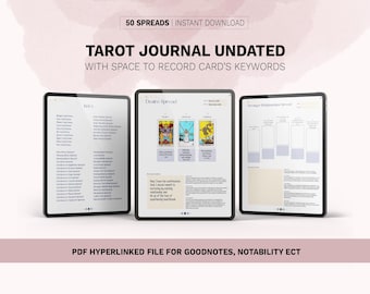Digital Tarot Journal: 50 Spreads, Daily Card Readings (PDF)