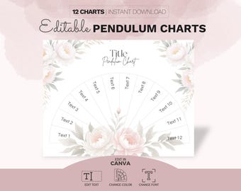 Editable Pendulum Chart Templates: Customizable CANVA Layouts (Digital Download)