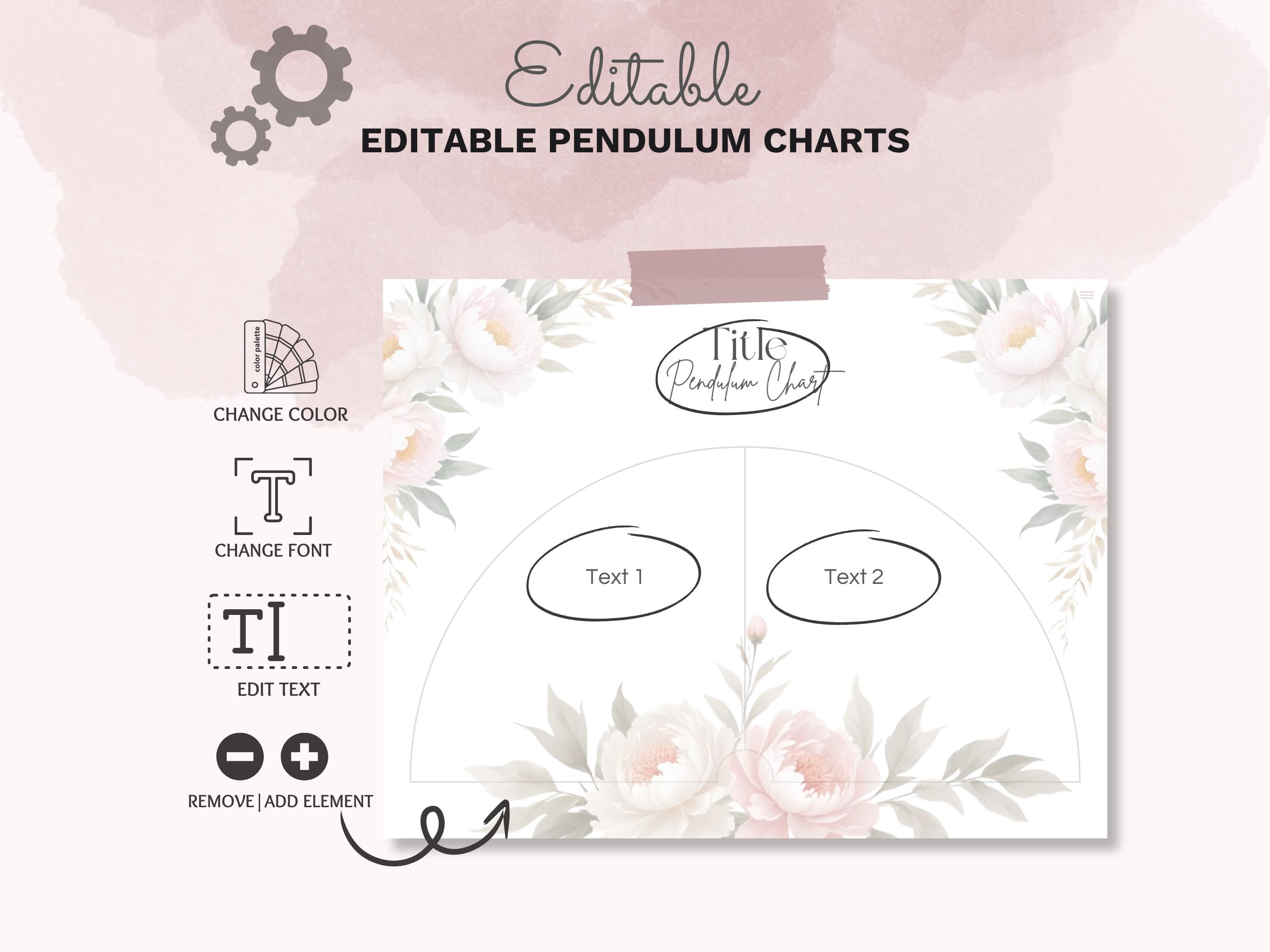 Editable Pendulum Chart Templates: Customizable CANVA Layouts (digital ...