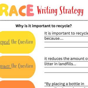 RACE Strategy Worksheet - Etsy