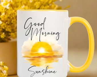 Good Morning Sunshine Coffee Mug: Cheerful Sun Ceramic Cup