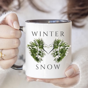 Snow Mug, Winter Cup, Winter Coffee Mug, Snowy Pine Tree Winter Scene Mug, Cozy Winter Coffee Cup Design, Winter Mug, Gift for Winter Lovers