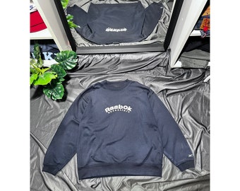 Vintage Reebok sweatshirt essentials jaren '90 Streetwear USA stijl groot logo borst y2k rap boor zeldzaam