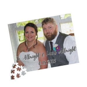 Personalized jigsaw puzzle, wedding anniversary gift, custom engagement gift, birthday gift
