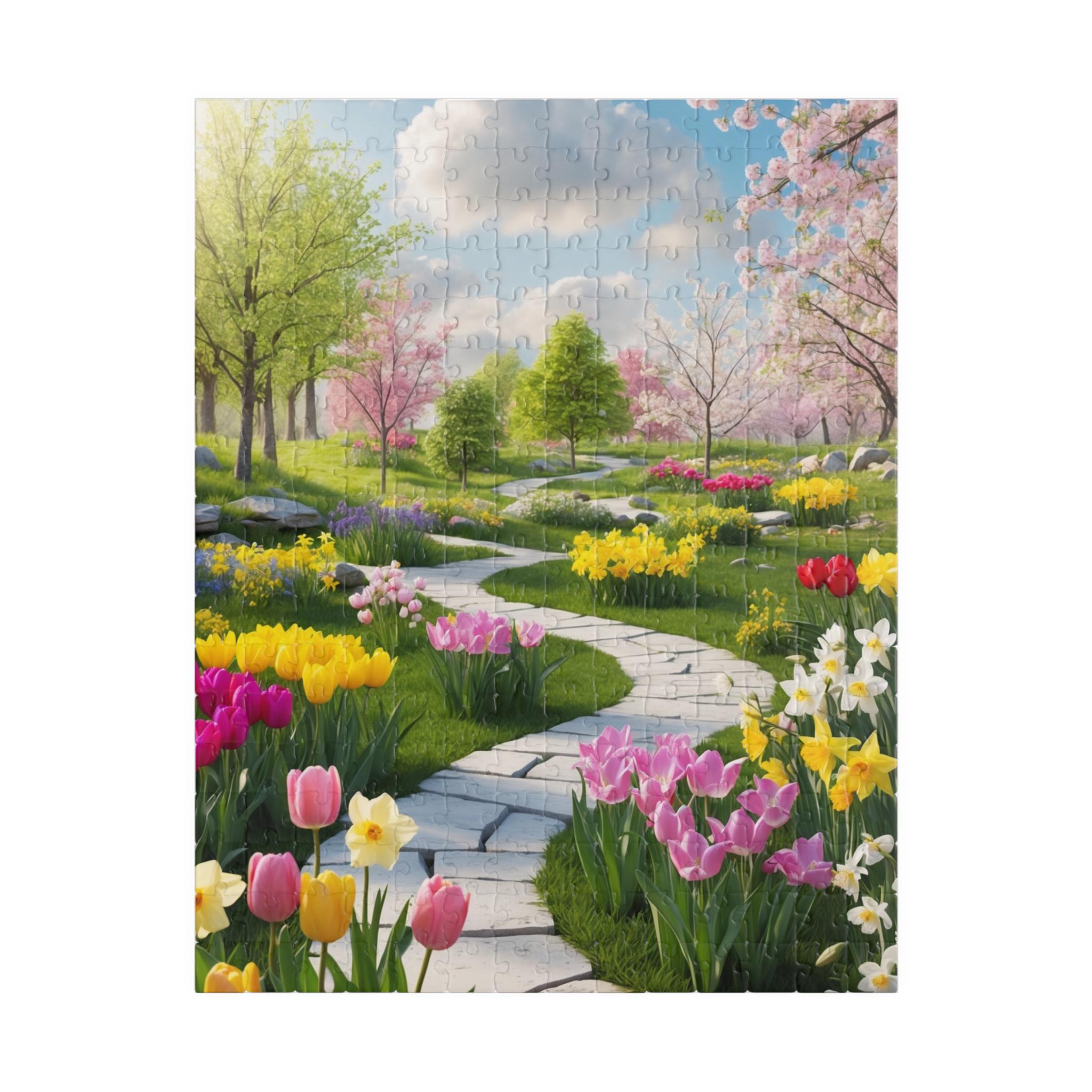 Multiplus Spring Puzzle Spring Flowers Puzzle | Floral Trees Scene - Etsy