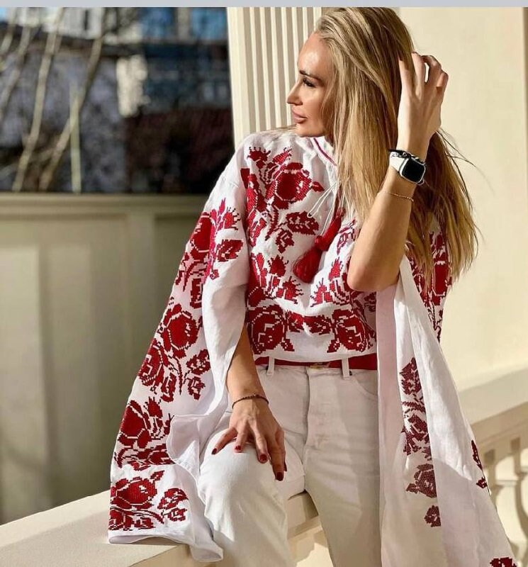 Blush Bloom Embroidered Shirt