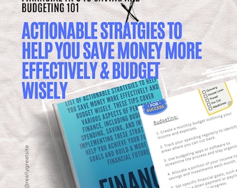 Guide for financial tips and strategies to help save money eBook