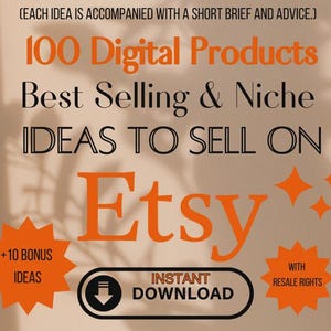 100 top digital product item ideas to sell on etsy