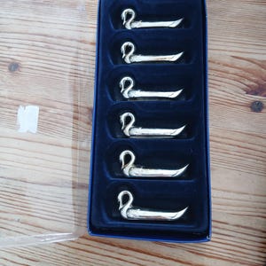 Set of 6 Swan knife rests