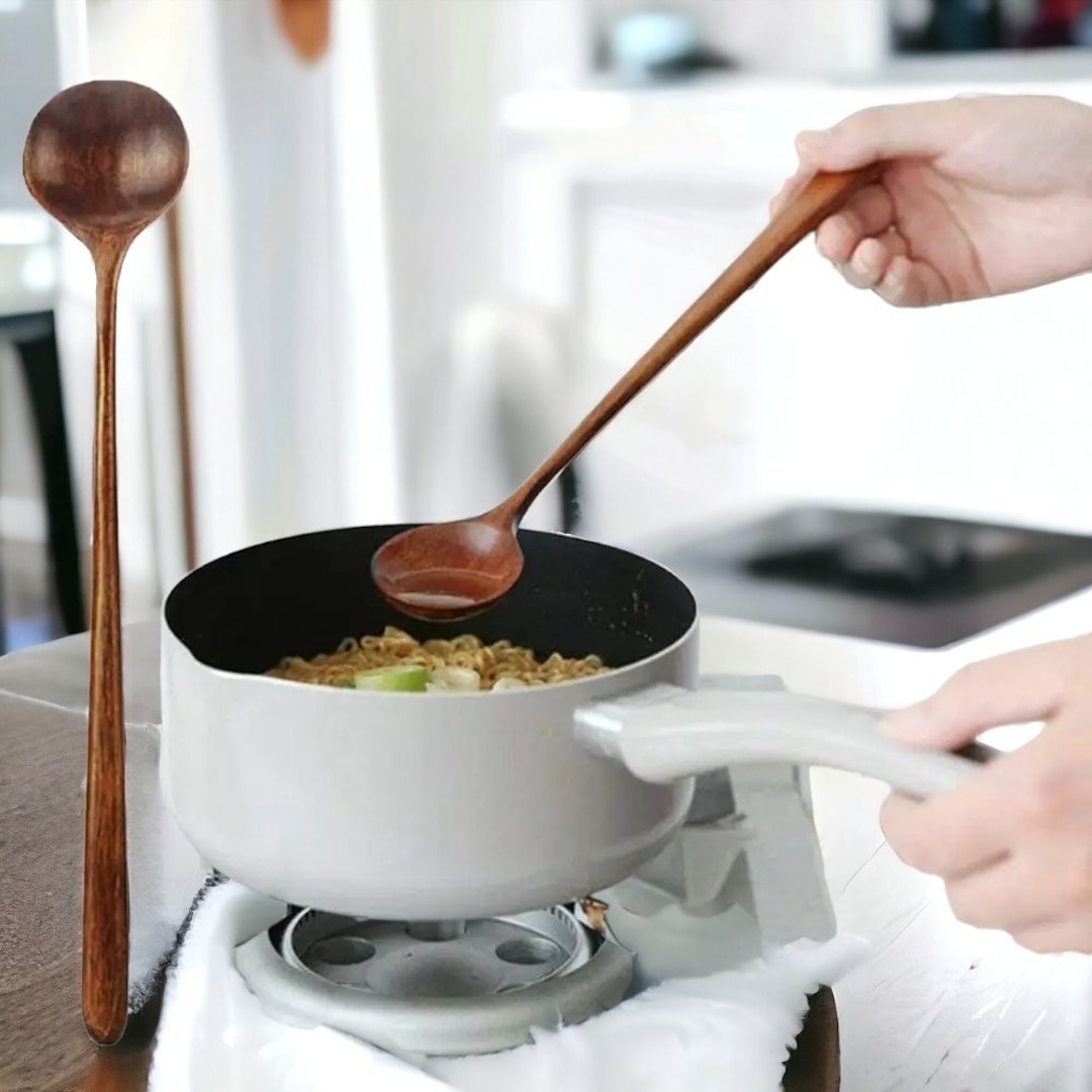 Korean Style Wooden Spoon, Soup Cooking Spoon, Korean Wooden Utensils