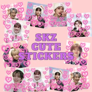 Süßer Aufkleber SKZ Aufkleber Freebie Aufkleber Kpop Mini Aufkleber Kpop Idol Aufkleber Stray Kids Aufkleber SKZ Fotokarte Die-Cut Fun