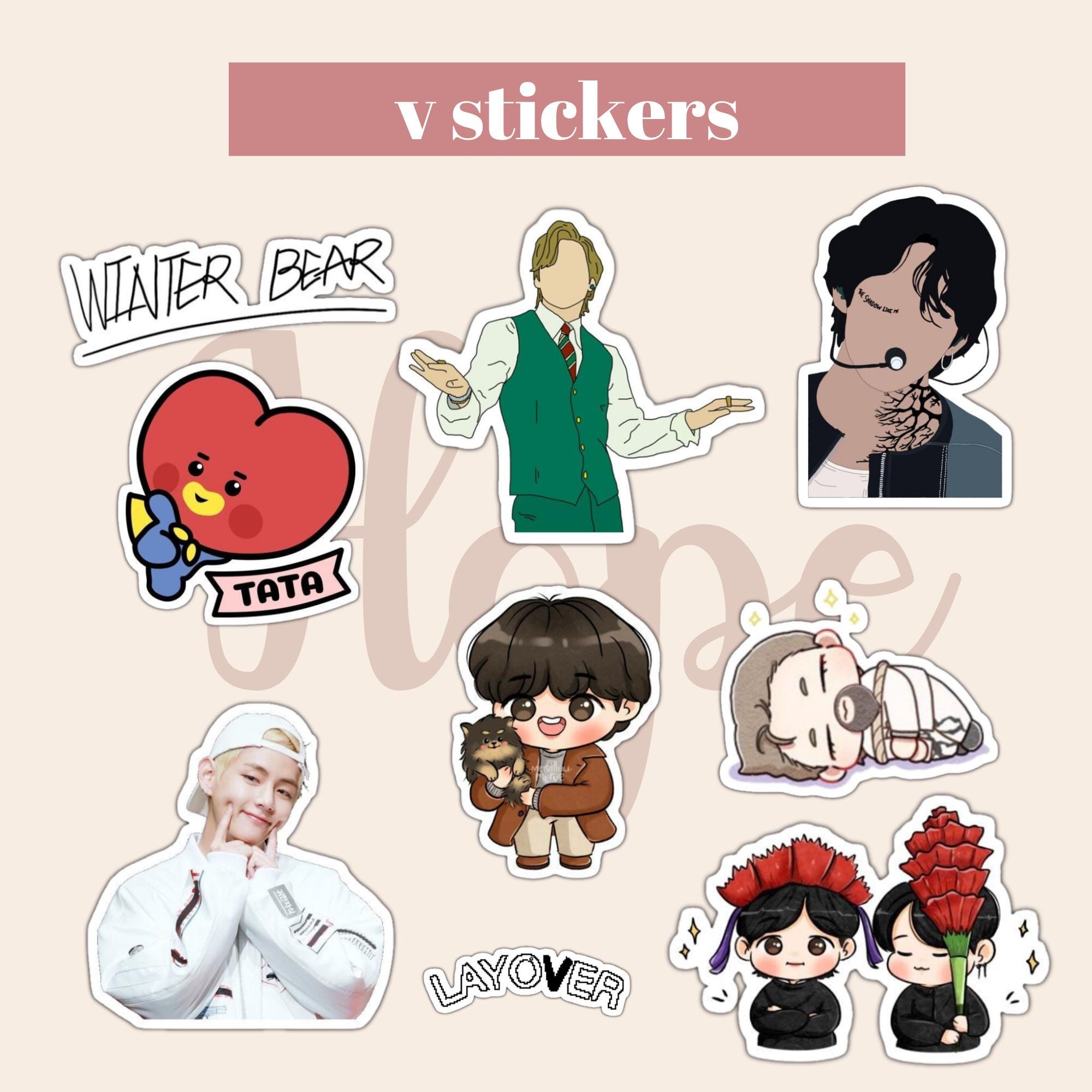 BTS Sticker Sheets With Transparent Background Png STICKER Bundle, BTS ...