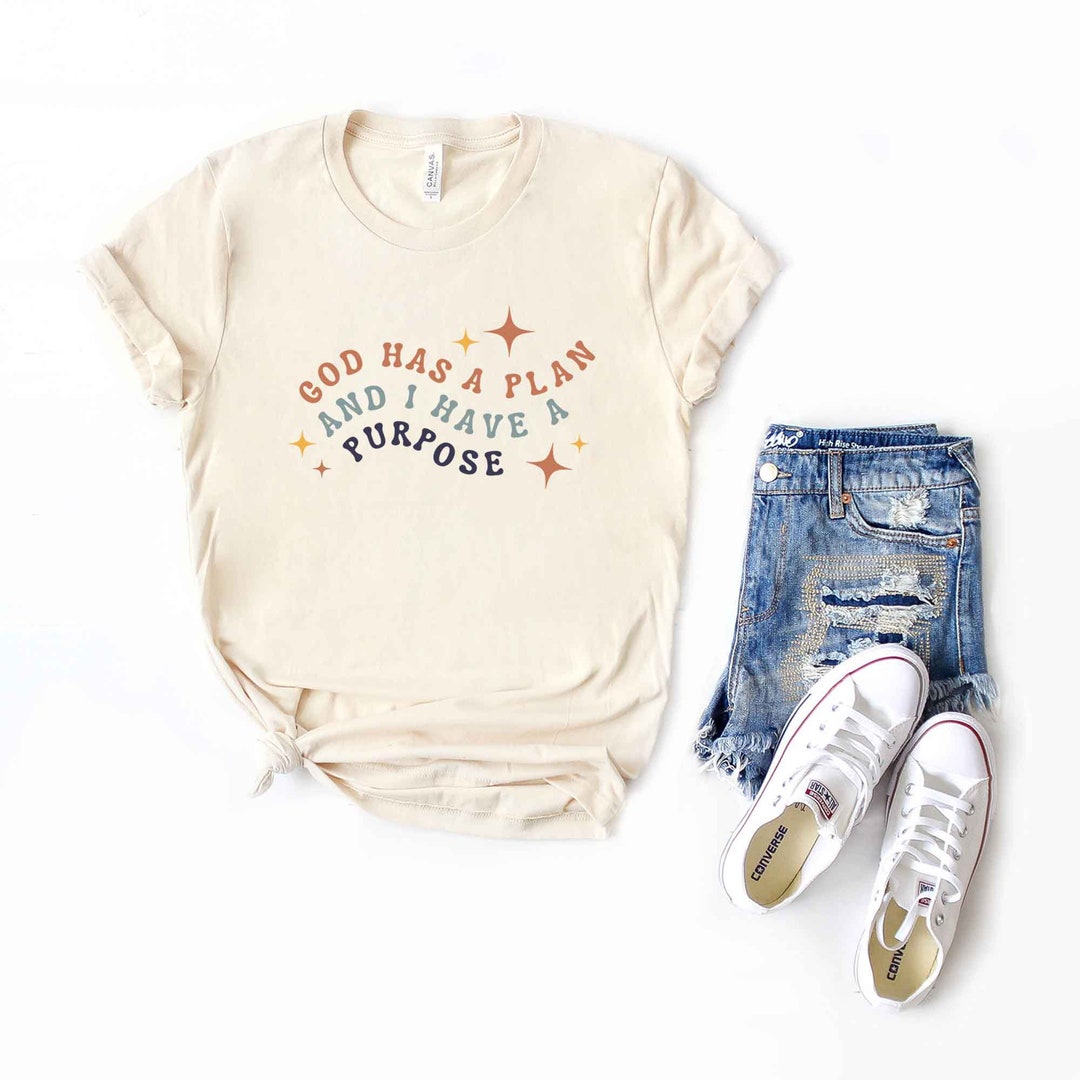God Has A Plan and I Have A Purpose | Short Sleeve Crew Neck - Etsy