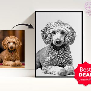 Mini Poodle Custom Portrait – Personalized Dog Art from Photo, Toy or Teacup Poodle Painting, Pet Memorial Gift, Custom Dog Lover Artwork