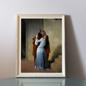 El Beso (The Kiss) by Francesco Hayez digital art, Fine Art Wall Decor Instant Download Fine Artwork for Home Decor