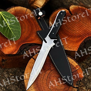 Jack Krauser Knife RE4 inspired by Resident Evil Custom Handmade Spring Steel Bowie Personalized Birthday Gift, Christmas Gift, Father Gift
