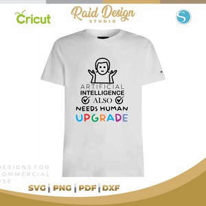 Roliga citat om artificiell intelligens, t-shirtidéer med hänvisning till artificiell intelligens, roliga fraser för artificiell intelligens i svg bild 6