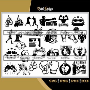 Boxing Silhouette Svg, Png, Dxf, Png, Pdf