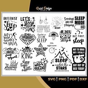 Slaapcitaten SVG, PNG, DXF, PDF