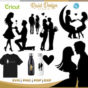 Declaration of love, love scene svg, clipart of love, idea for Valentine's Day, bundle of love t-shirt designs