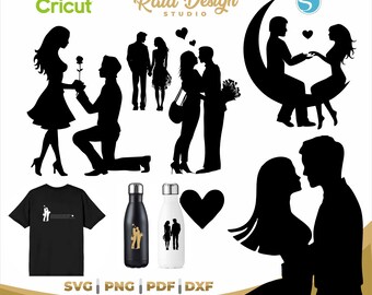 Declaration of love, love scene svg, clipart of love, idea for Valentine's Day, bundle of love t-shirt designs