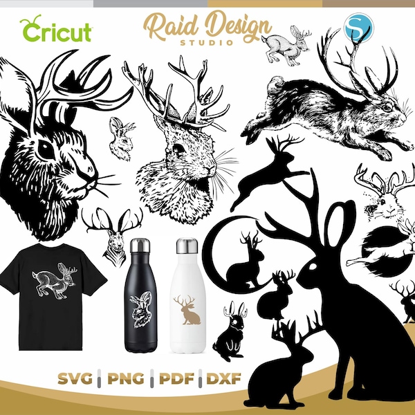 Jackalope designs, face of jackalope, png cryptids creatures, jackalope designs, realistic cryptids, png cryptids, instant download