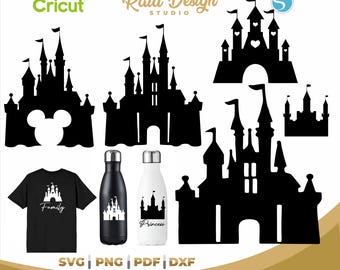 Castle animated, silhouette of castle svg, instant download, clipart of castle designs