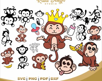 Baby Chimp digital designs to print, instant download