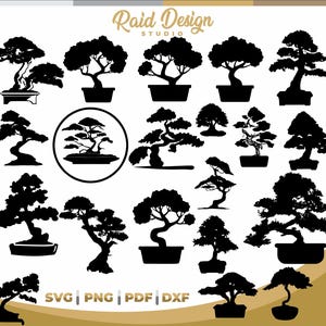 Bonsai Bundle svg, minimalist bonsai design svg, digital bonsai line art svg, bonsai comercial use in svg file, bonsai bundle cricut